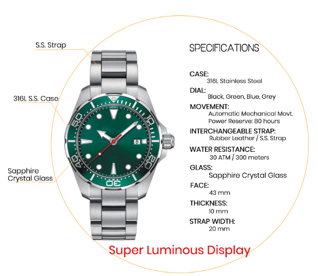 Tired of Leakage Issues? Can a Professional Custom Diving Watch Manufacturer Ensure 500M Water Resistance?(图2)