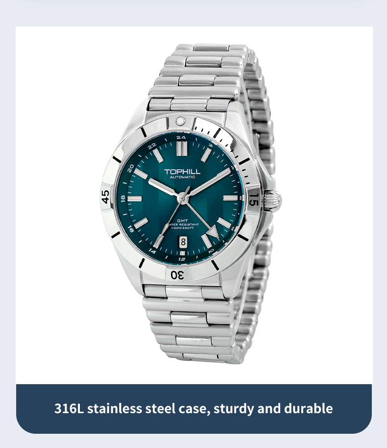 NH34 GMT movement mechanical watch(图3)