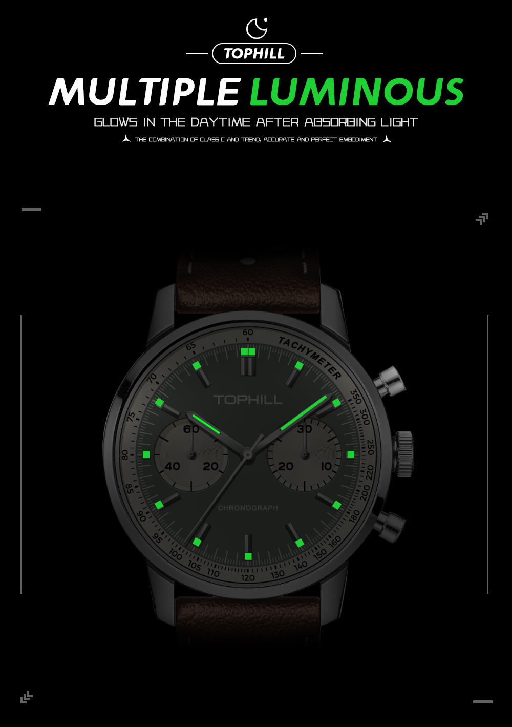 Seagull ST19 movement, mechanical chronograph, 316L steel, sapphire crystal glass—a must-have watch for watch enthusiasts.(图2)