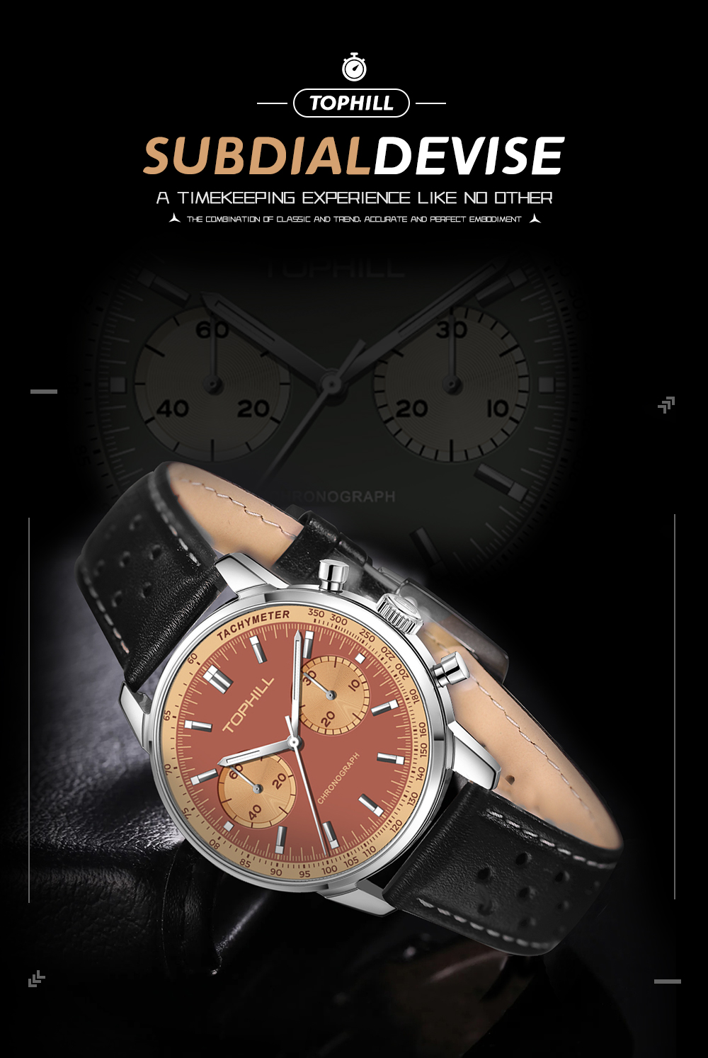 Seagull ST19 movement, mechanical chronograph, 316L steel, sapphire crystal glass—a must-have watch for watch enthusiasts.(图3)