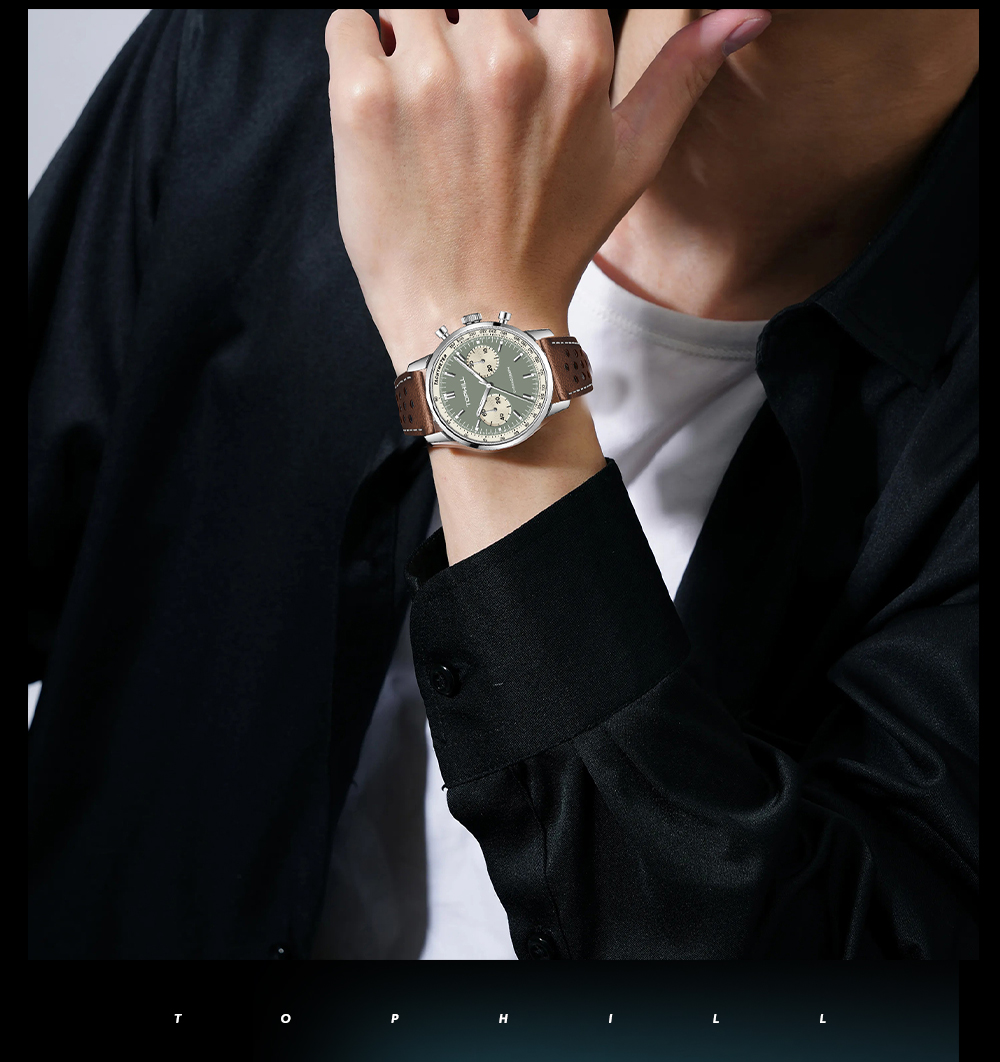 Seagull ST19 movement, mechanical chronograph, 316L steel, sapphire crystal glass—a must-have watch for watch enthusiasts.(图9)