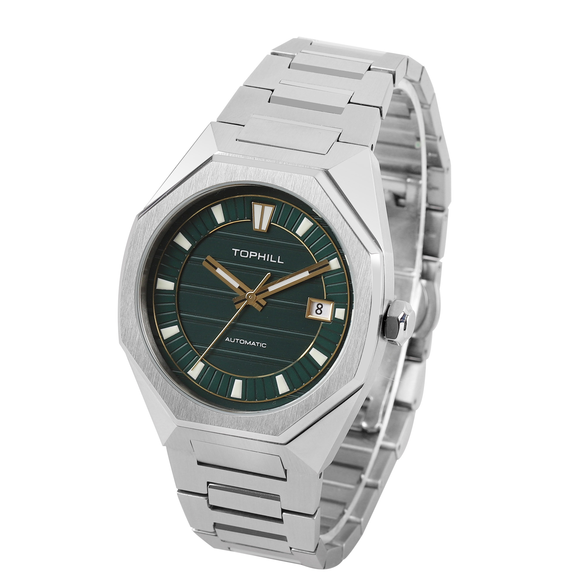 New men's automatic mechanical steel wat