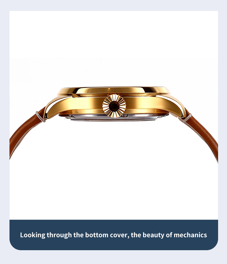 Retro Military-Style Mens Automatic Mechanical Watch(图3)