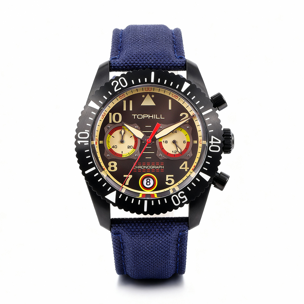 VK64 quartz chronograph watch with a ret