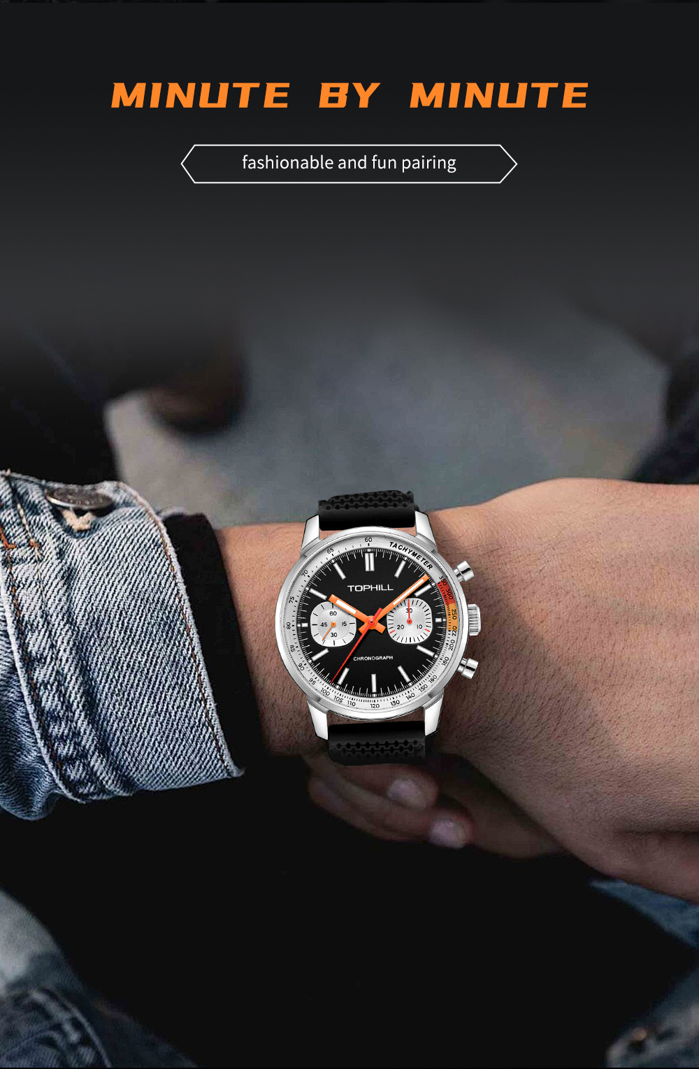 SeaGull ST19 Chronograph Watch, Multi-Hand Multi-Function Watch, Model TL025G(图6)