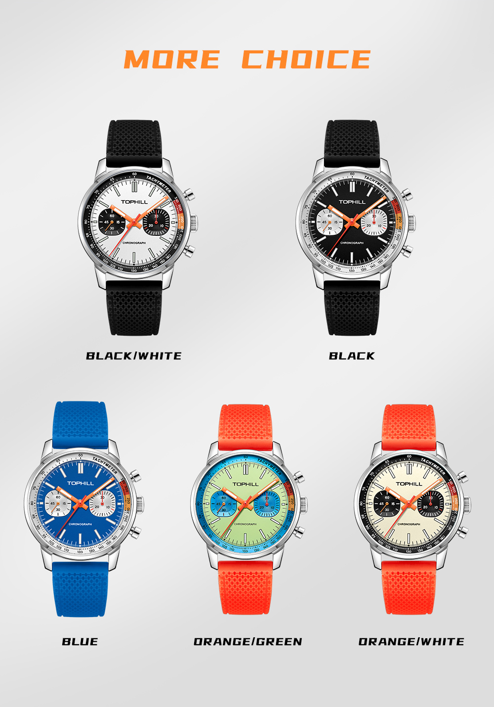 SeaGull ST19 Chronograph Watch, Multi-Hand Multi-Function Watch, Model TL025G(图2)