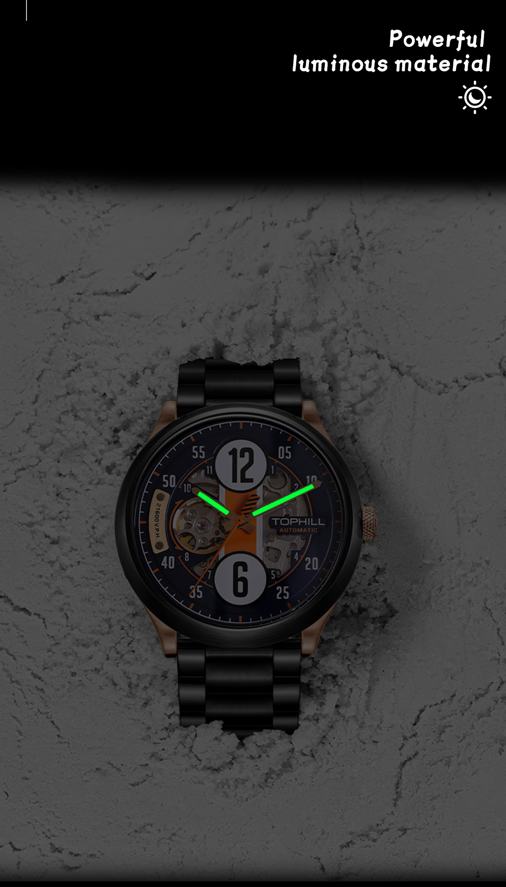 Skeleton mechanical watch with racing design concept, self-developed case(图7)