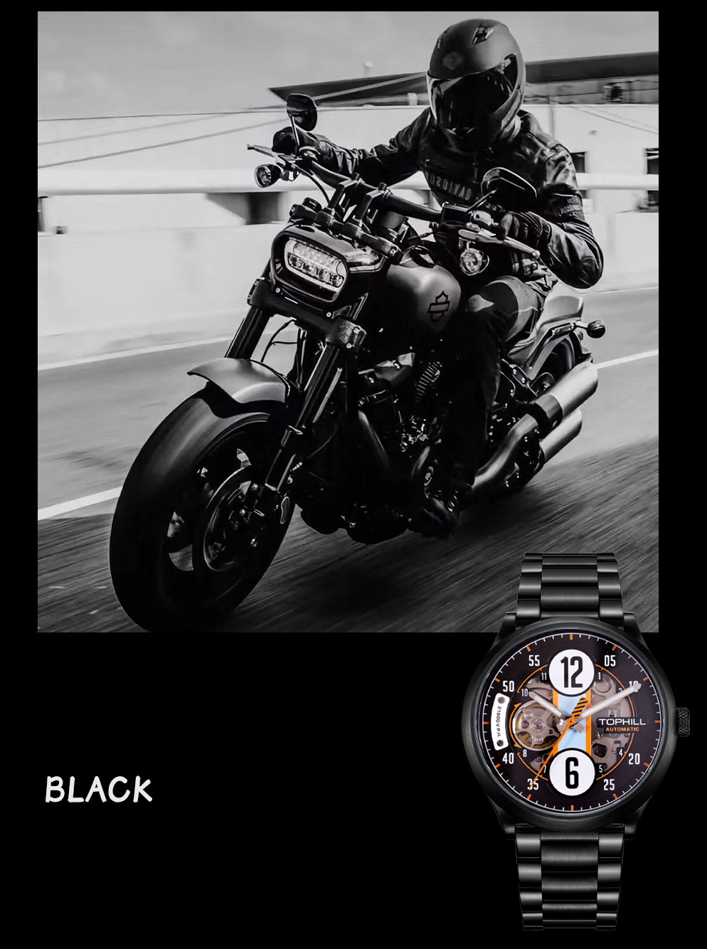 Skeleton mechanical watch with racing design concept, self-developed case(图11)