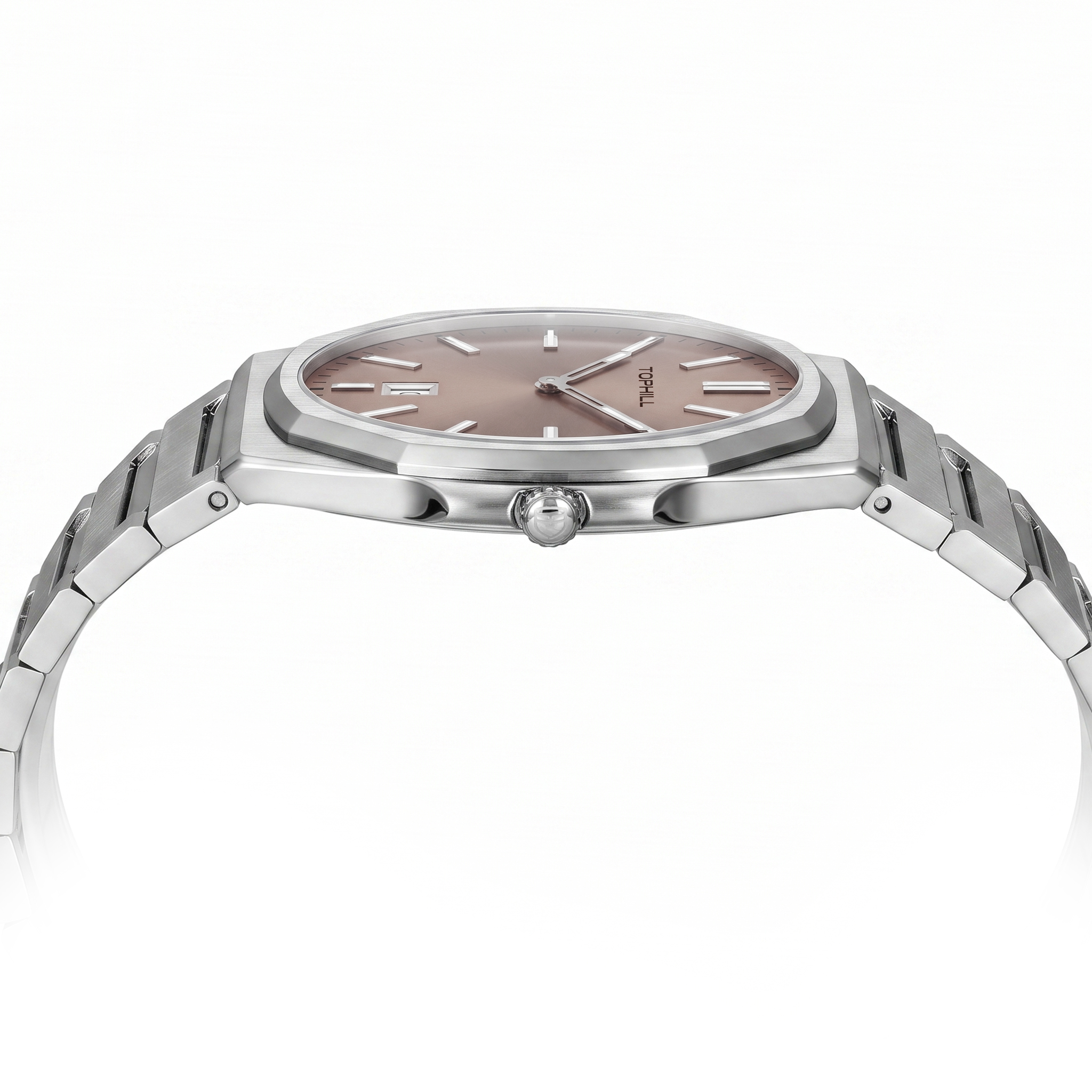 38.5mm Ultra Slim Miyota 9U15 2-Hand Quartz Watch Men Wristwatch Sunray Dial C3 Luminous 5ATM Waterproof Sapphire TW103G(图5)